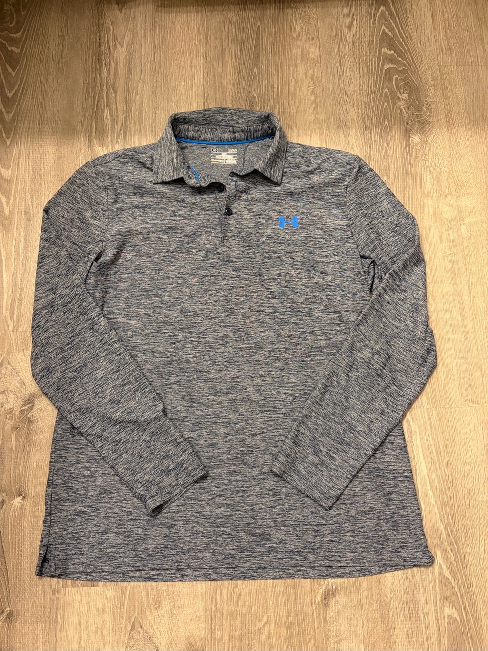 Under Armour Men’s Loose Fit Long Sleeve Polo Shirt - Gray- Size L- Pre-owned